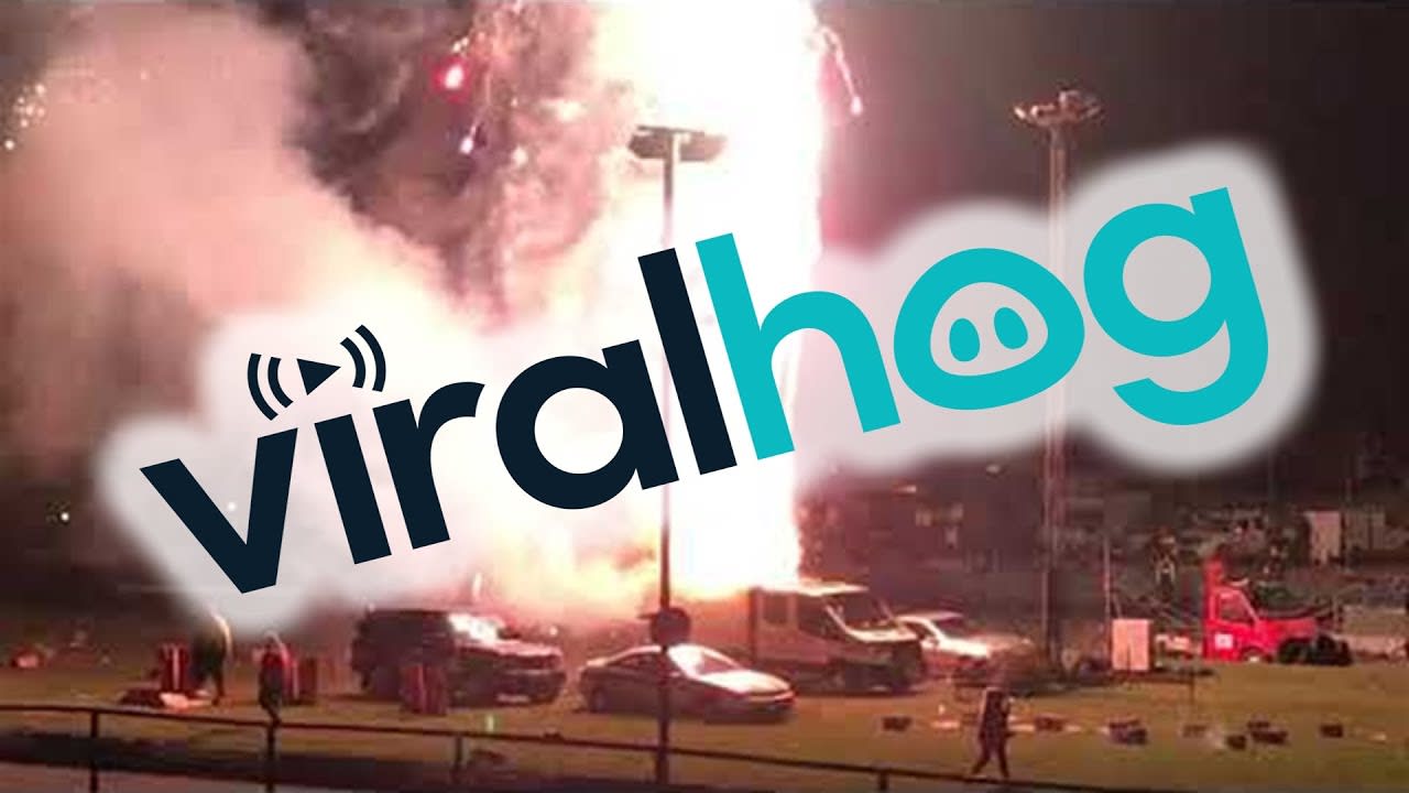 Accident with Van Full of Fireworks || ViralHog