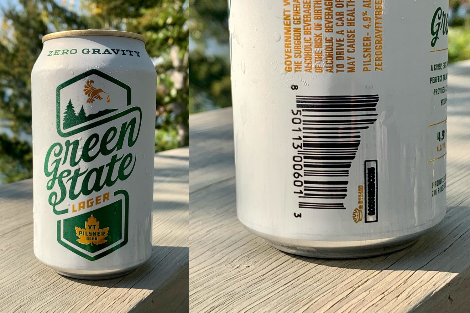 The barcode on this beer is in the shape of Vermont