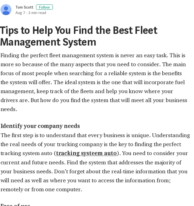 Tips to Help You Find the Best Fleet Management System
