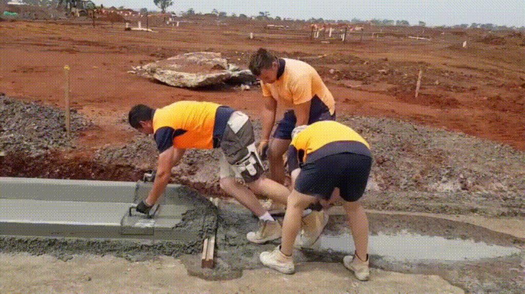 Pouring and finishing curb a little differently