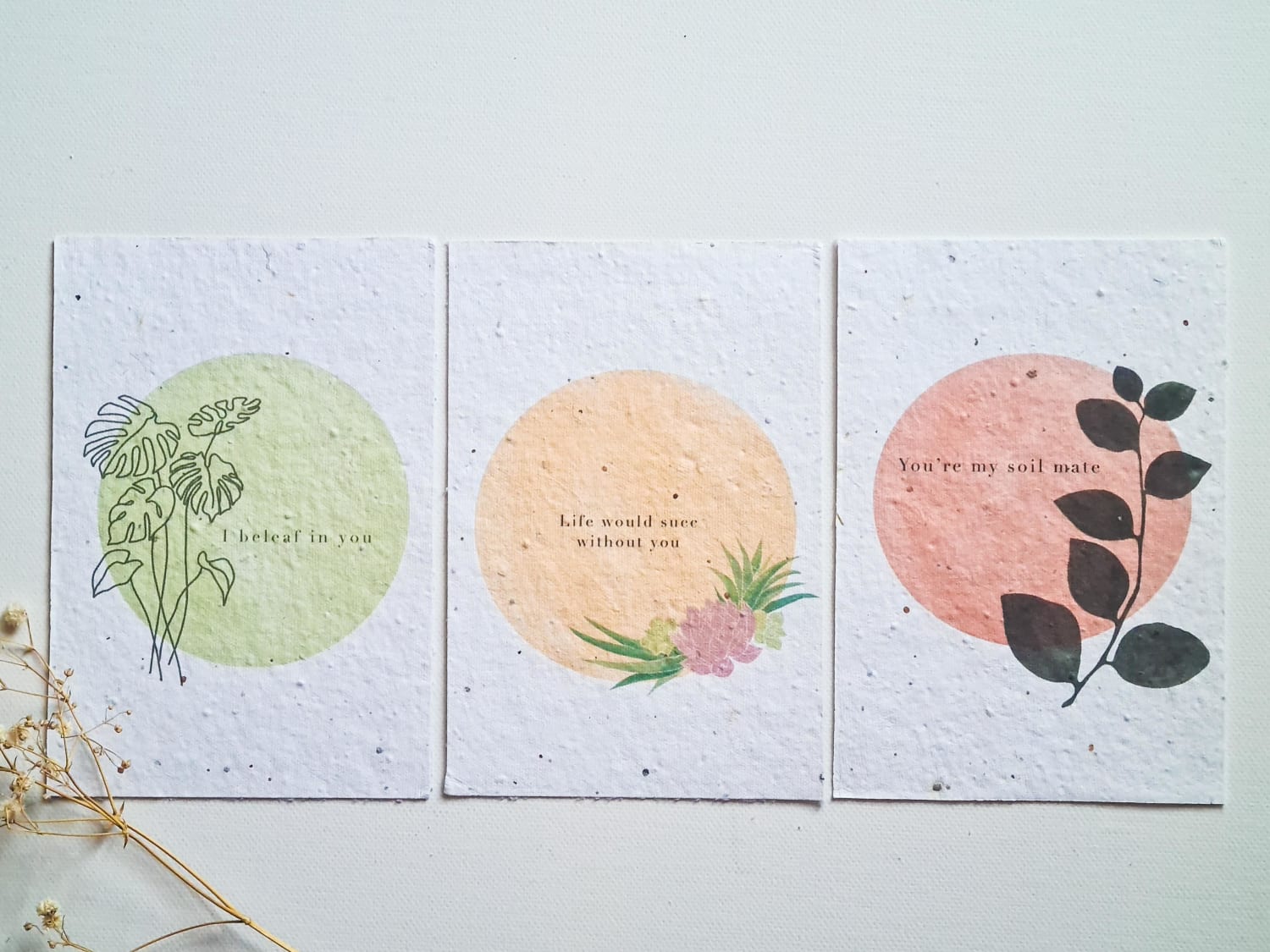 I turned some of my illustrations into plantable postcards, these can be soaked in water and then planted to grow wildflowers 🌿