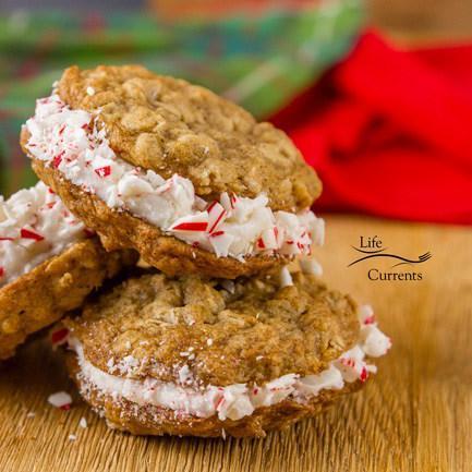 Peppermint Oatmeal Sandwich Cookies - Life Currents