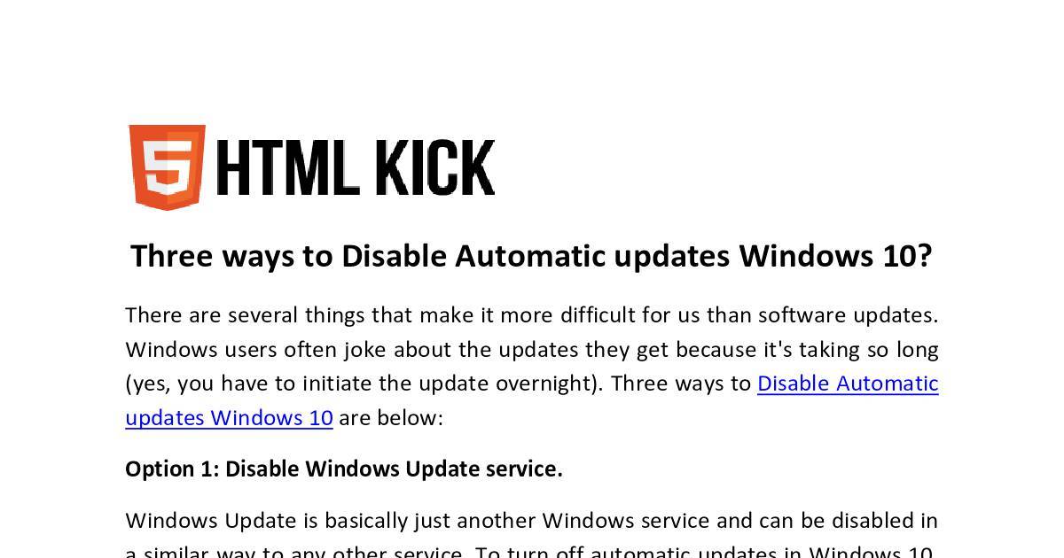Three ways to Disable Automatic updates Windows 10.pdf