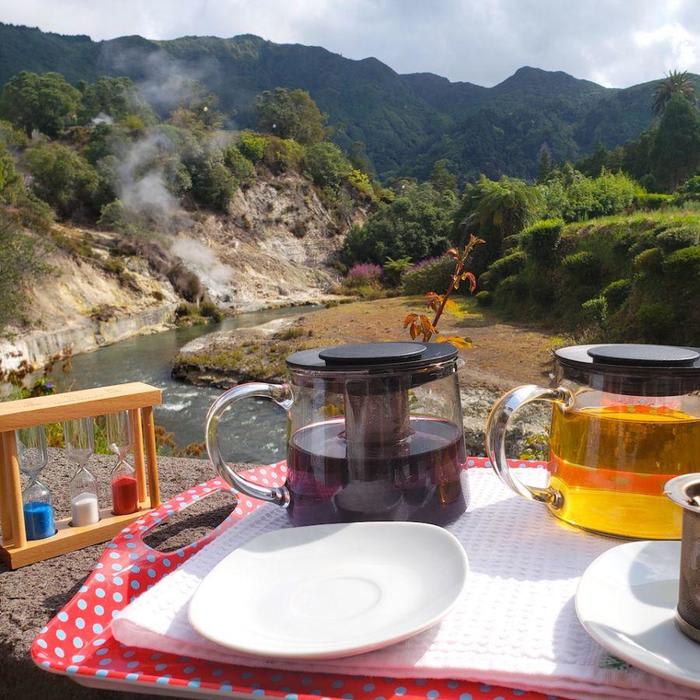 In the Azores Islands, you can drink tea straight from a volcano