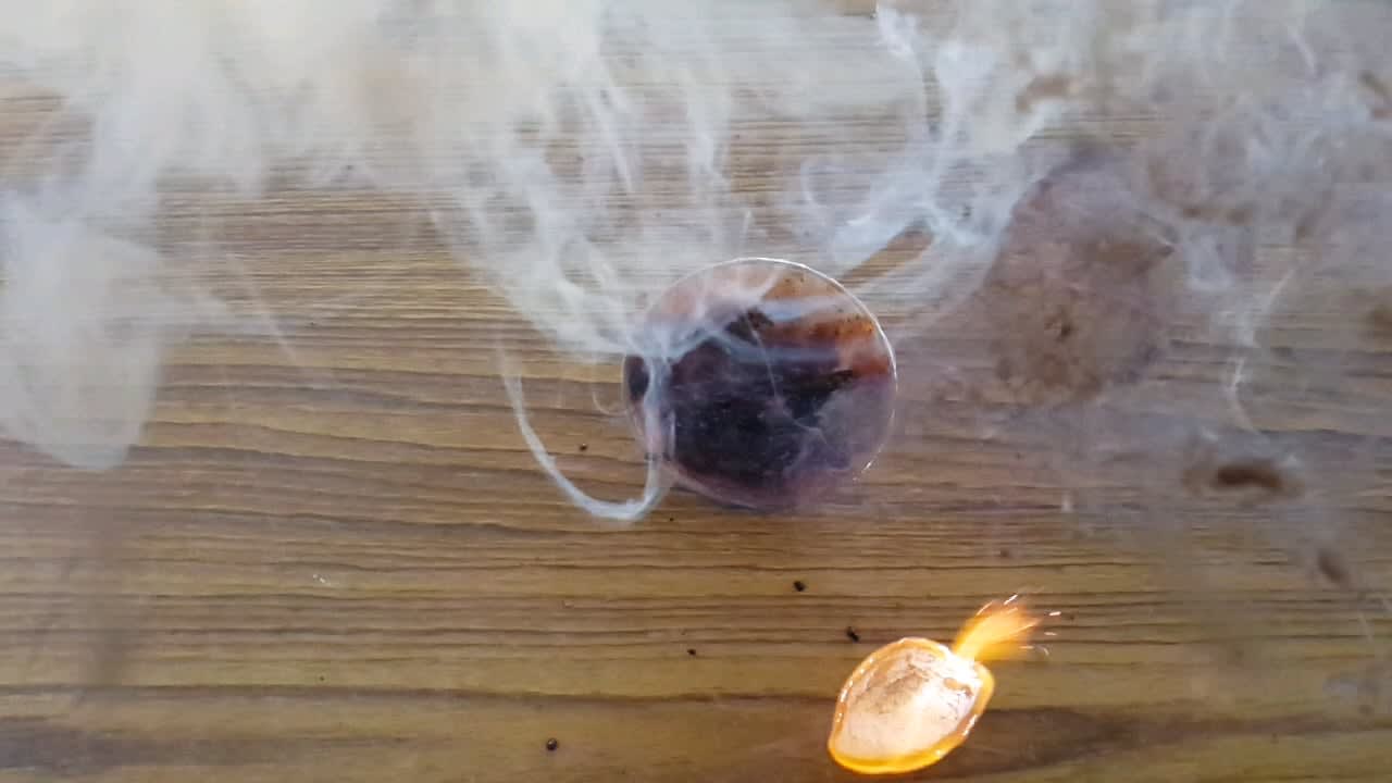 Manganese heptoxide reaction with cotton is always explosive