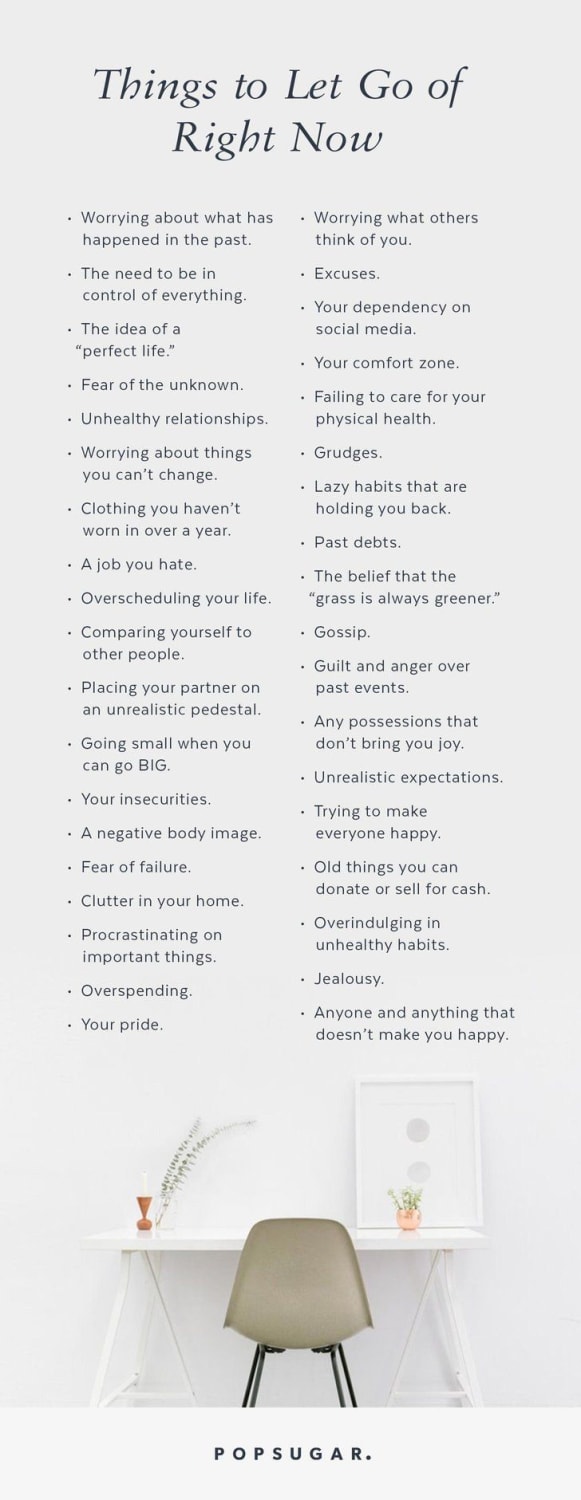 37 Things to Let Go of Right Now