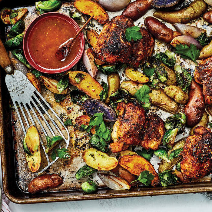 How to Make Smoky Chicken and Vegetables in a Sheet Pan