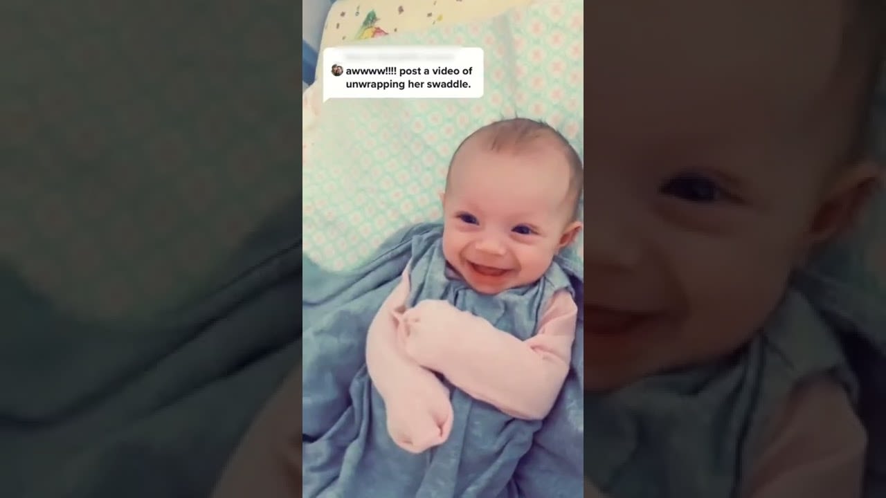 Baby Wakes Up Happy and Smiles While Being Unswaddled After Nap