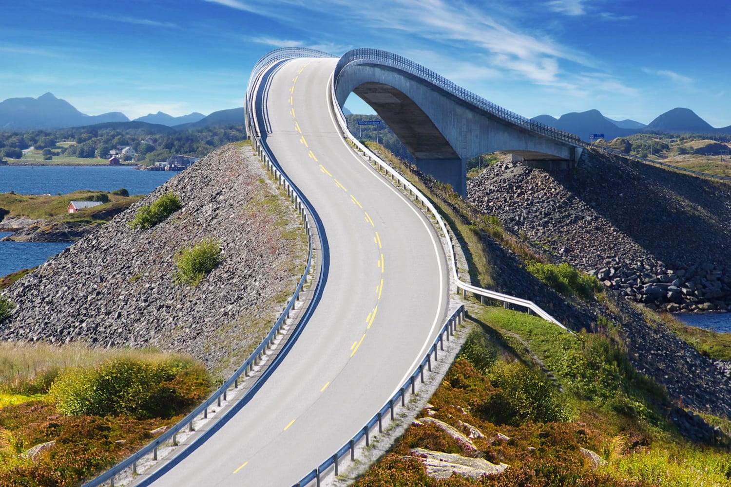 The Atlantic Road in Averøy, Norway.