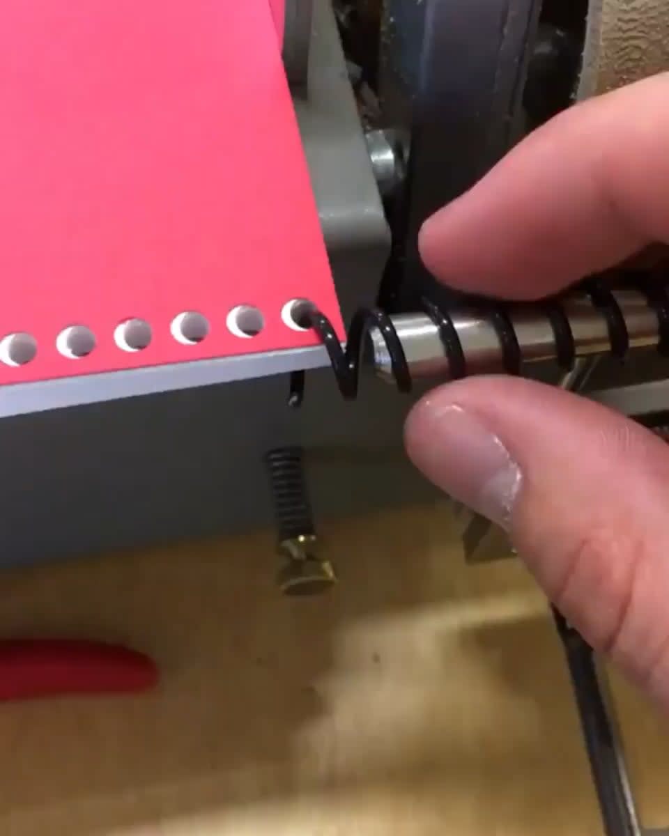 How they put the wire binding on the notebooks