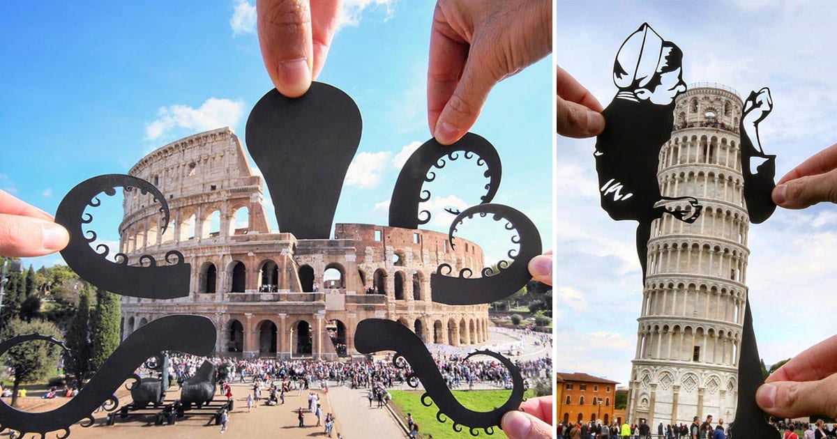 Paper Cutouts by 'Paperboyo' Transform World Landmarks into Quirky Scenes