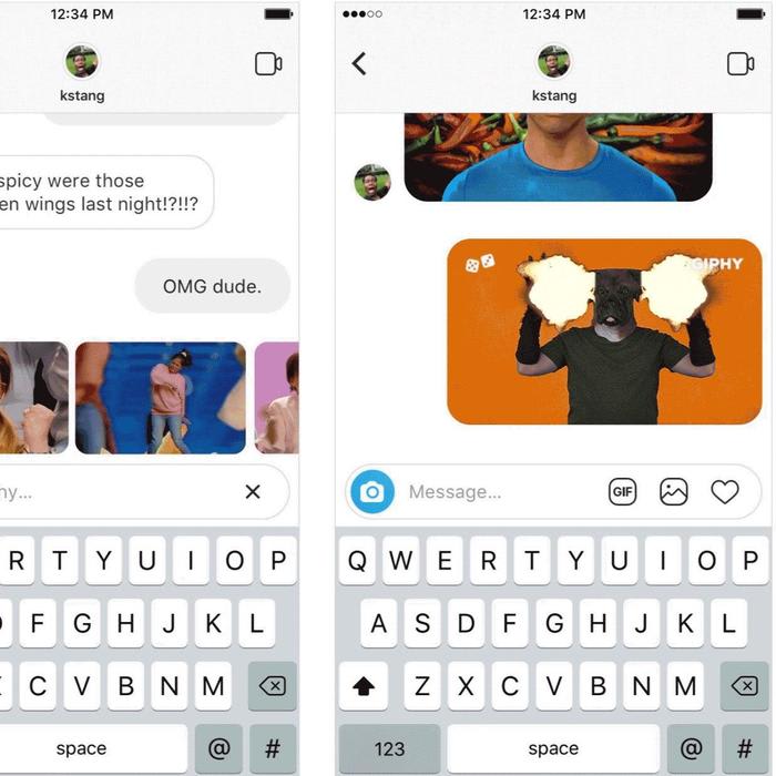 Instagram taps Giphy to let you send GIFs to friends in private messages