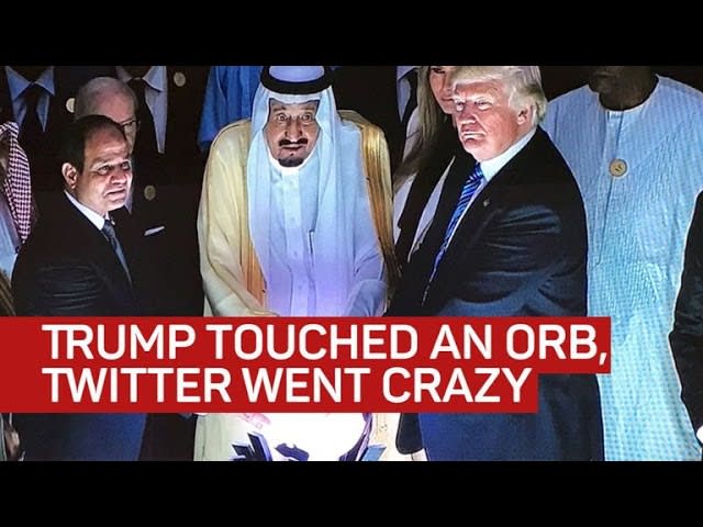 Trump touched an orb and Twitter went in