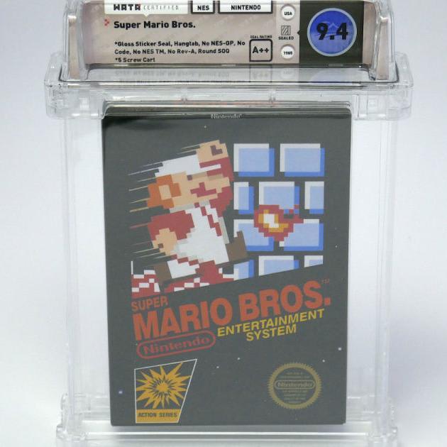 A pristine 'Super Mario Bros.' cartridge sold for over $100,000