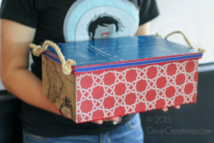 How To Decoupage A Box - DIY Father's Day Gift