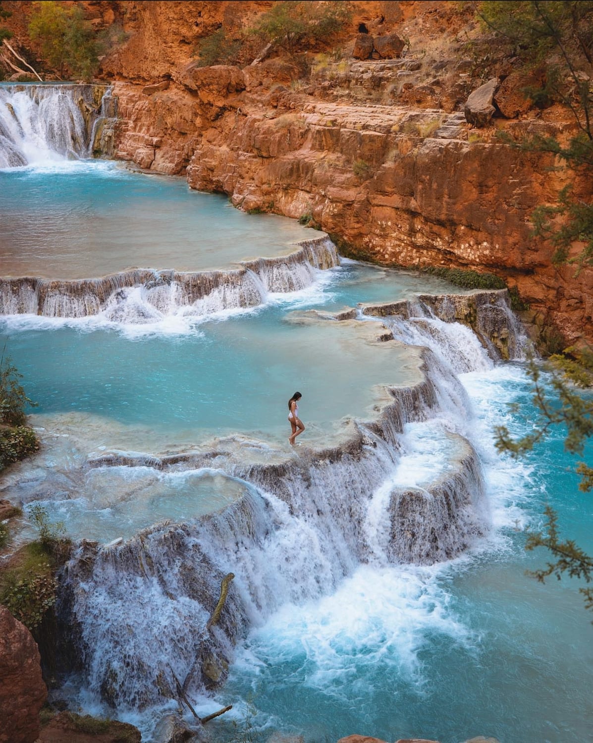 These waterfalls in Havasupai, Arizona