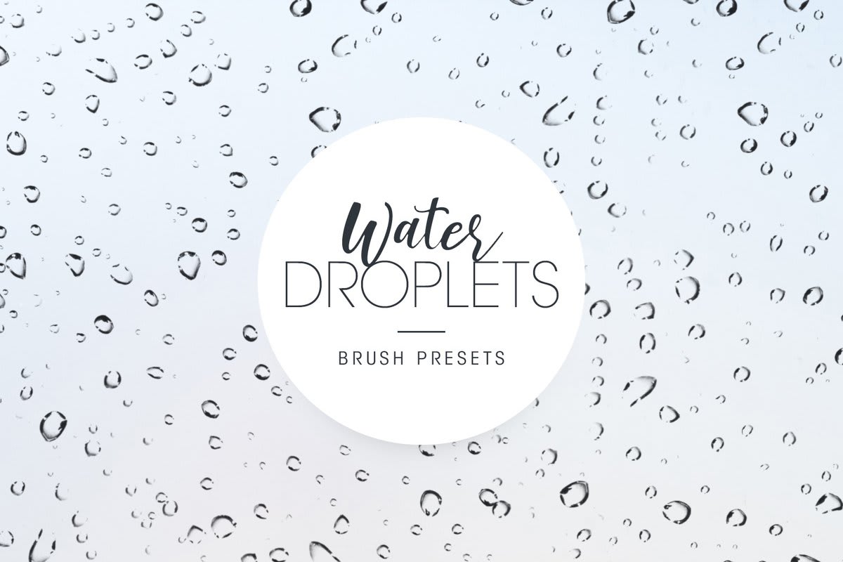 Free Water Droplet Brushes for Photoshop