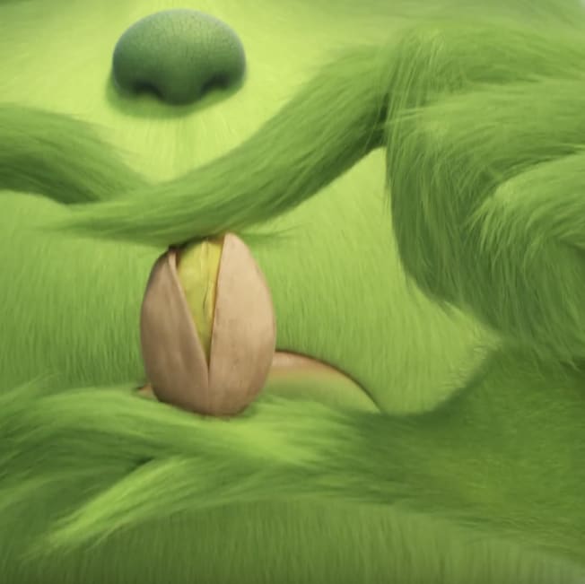 The Grinch cracks a smile after eating Wonderful Pistachios in cross-promotional campaign