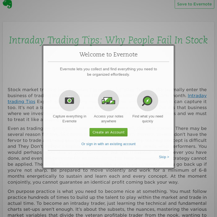 Intraday Trading Tips: Why People Fail In Stock Market ?