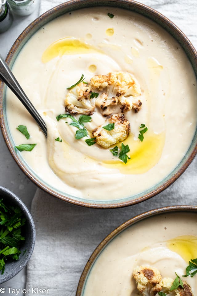 Dairy Free Vegan Cauliflower Soup