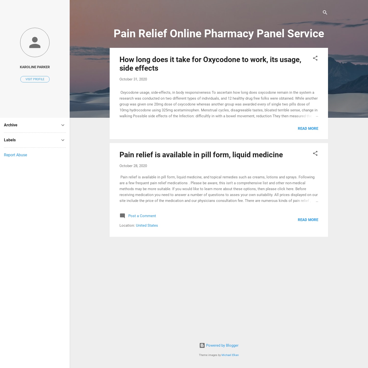 Pain Relief Online Pharmacy Panel Service