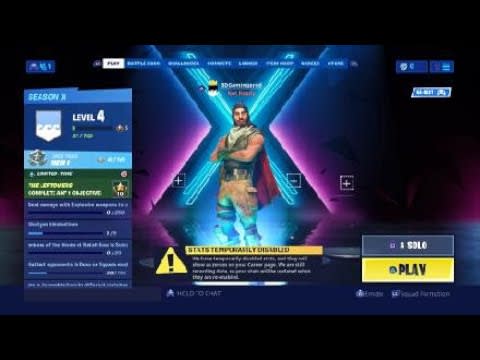 Playing solo in Fortnite