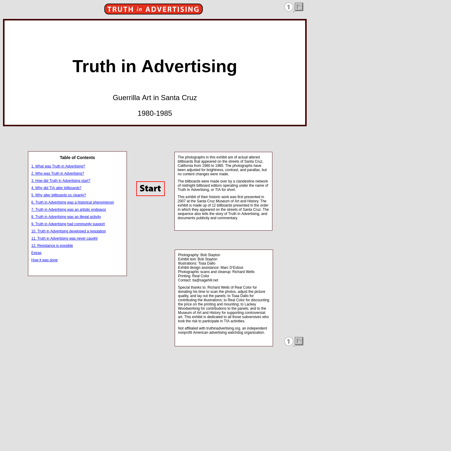 Truth In Advertising Titlepage