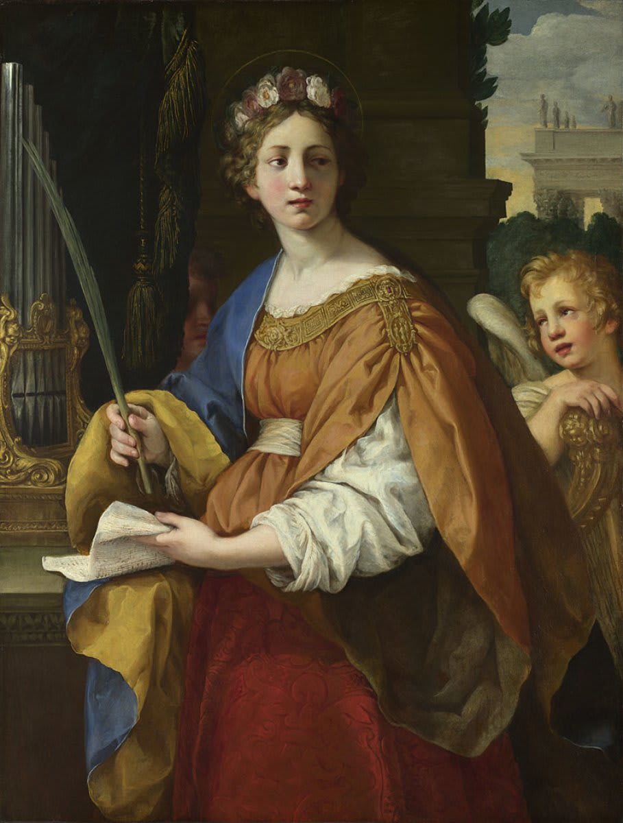 Pietro da Cortona died OnThisDay in 1669. He was called after his native town of Cortona in Tuscany and he painted frescoes, altarpieces, secular paintings and portraits. 'Saint Cecilia' is one of his early works: