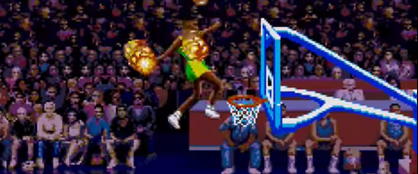 The Behind-the-Scenes Story of 'He's on Fire!' in 'NBA Jam'