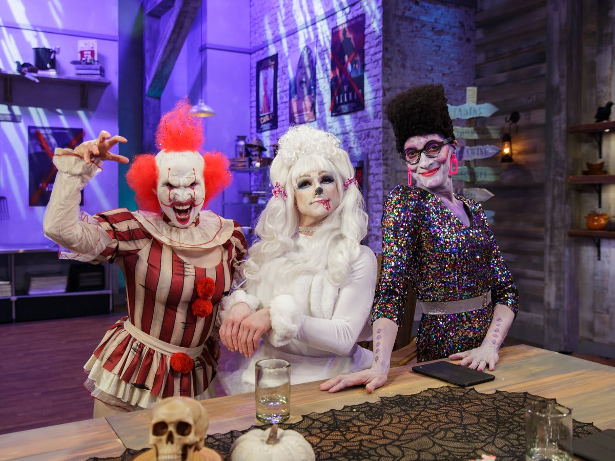 An evil clown, a bad dog and a deathly disco queen walk into a baking competition... how would YOU caption this?! Look back at the judges' amazing costumes throughout the seasons: