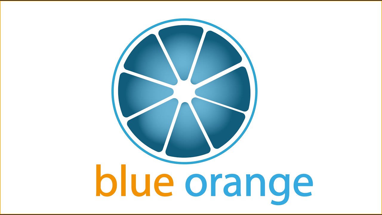 adobe illustrator blue orange logo design bangal