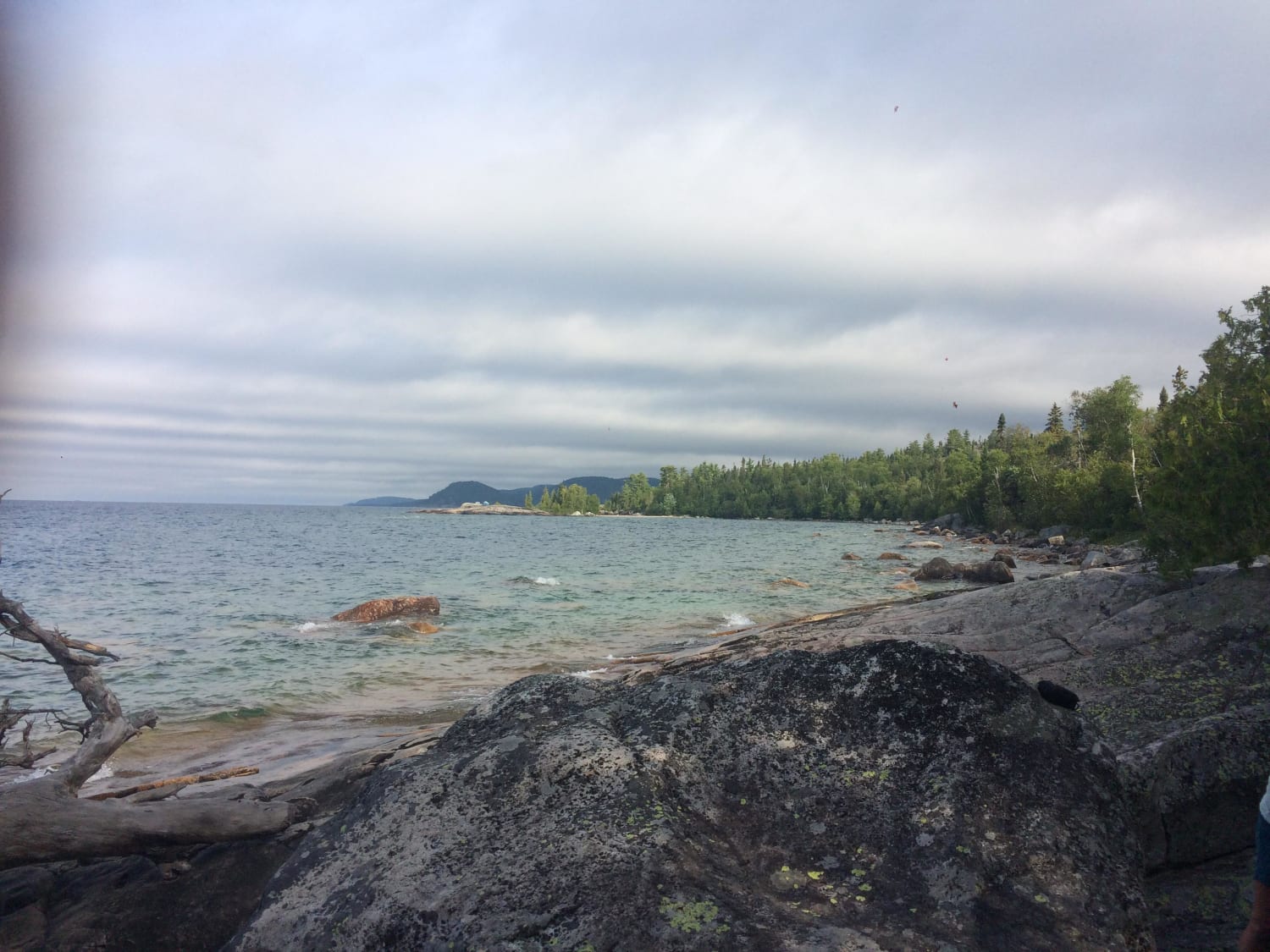 Lake Superior 56 miles from the nearest town. 15 miles from the nearest road.