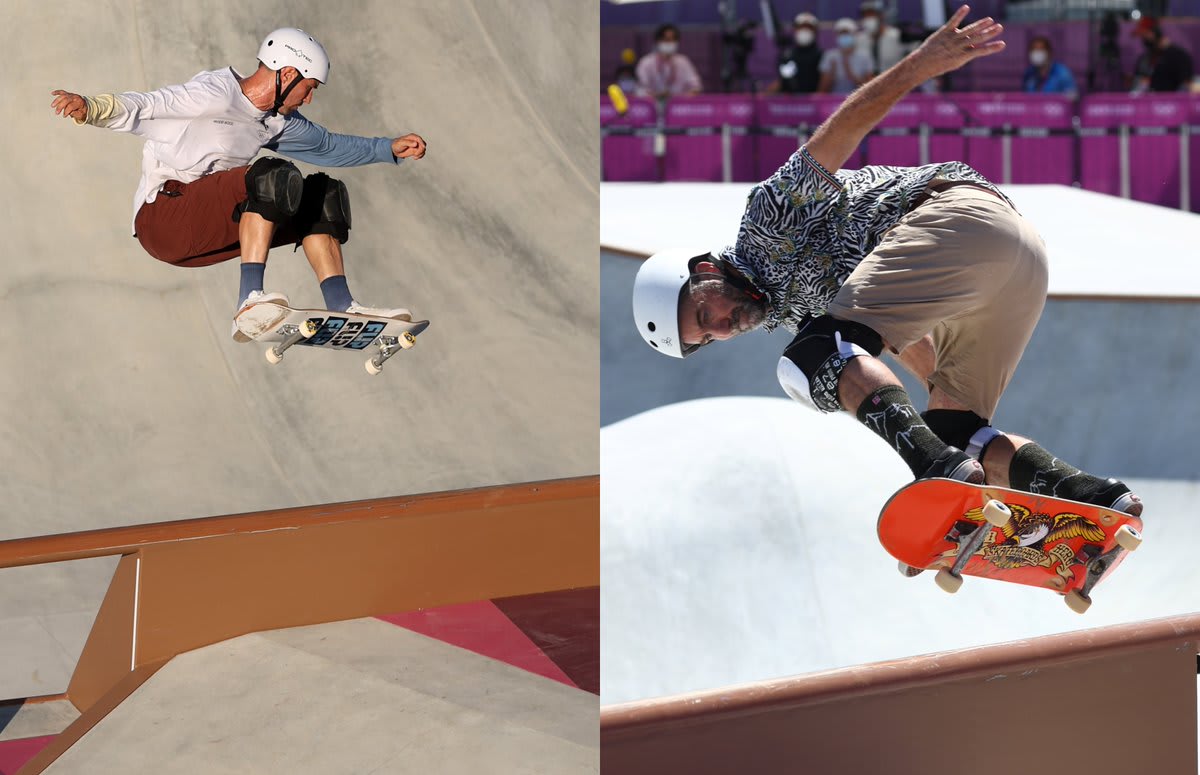 46 years old and still ripping! Legendary park skateboarders Rune Gilfberg and Dallas Oberholzer made their Olympic debut today bringing some classic old school style to Ariake Urban Sports Park.