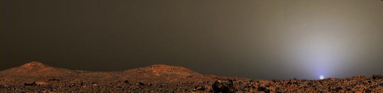 Sunset on Mars from Pathfinder Images