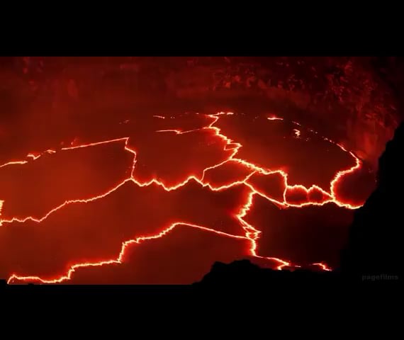 Lava flowing at the Kilauea volcano, Hawaii