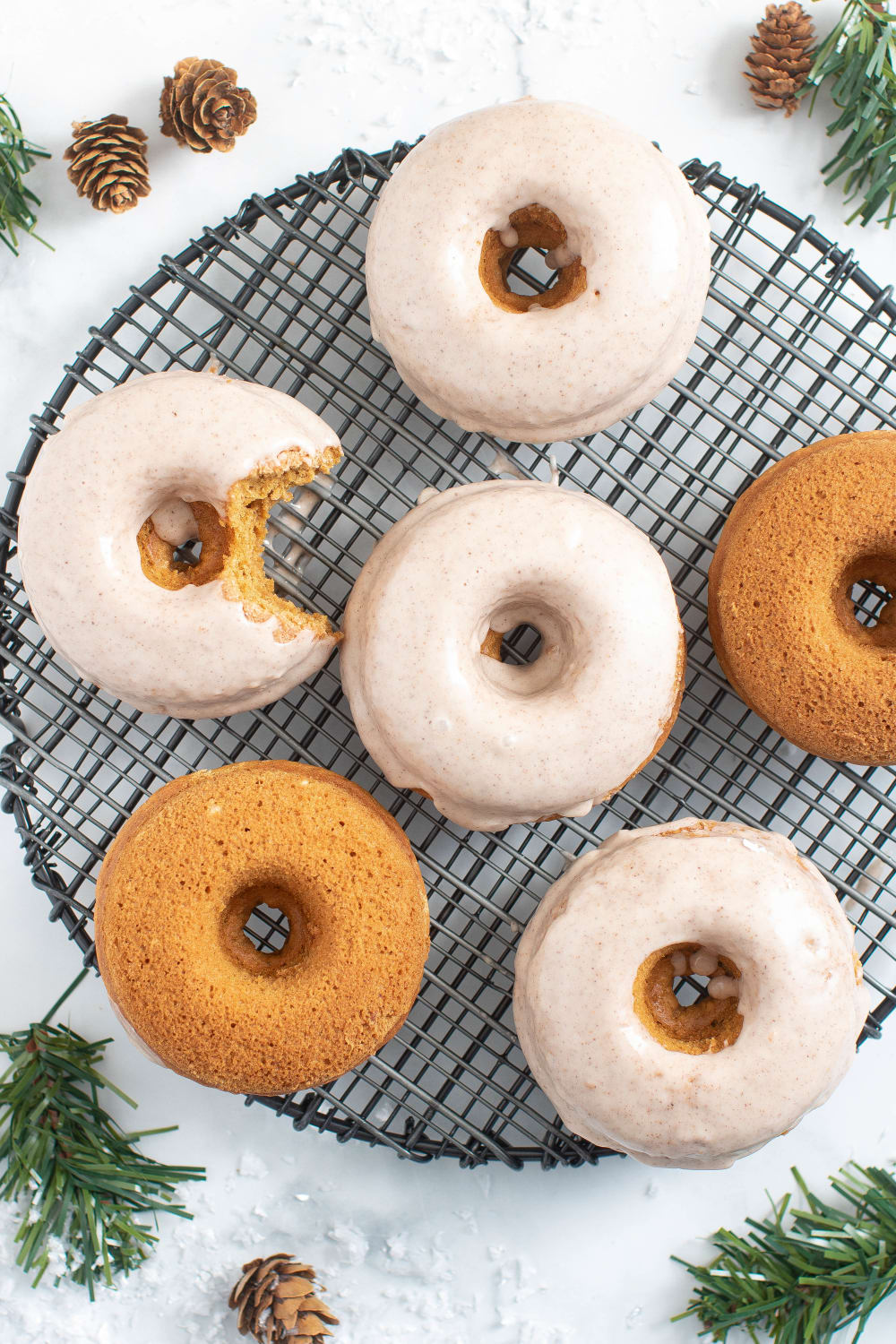 Vegan Gingerbread Donuts + Chai Glaze
