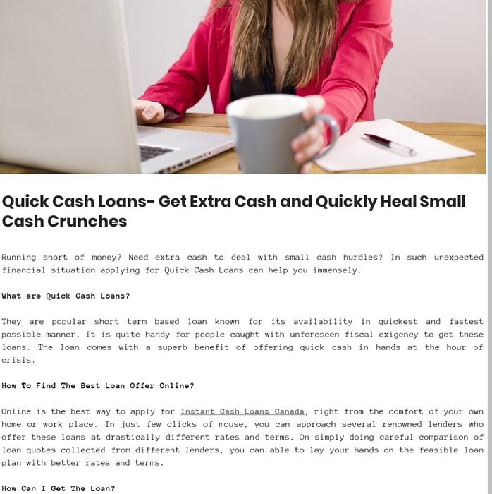 Quick Cash Loans- Get Extra Cash and Quickly Heal Small Cash Crunches