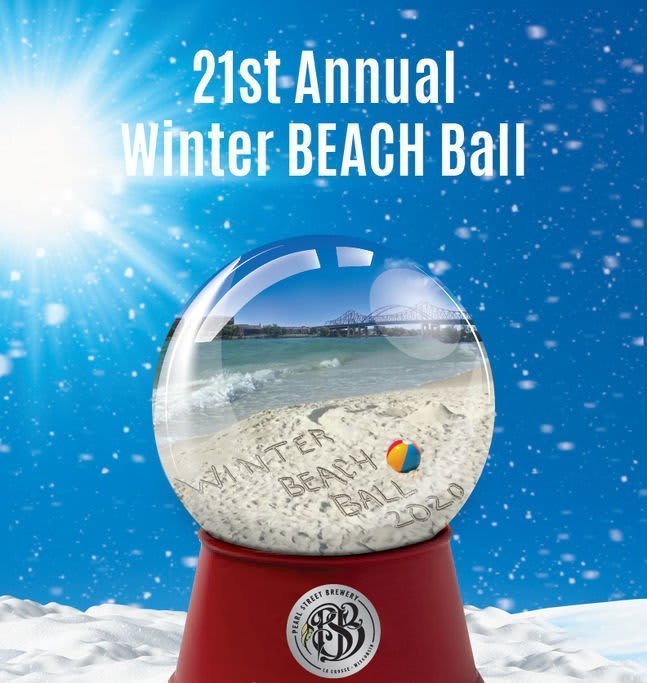 Pearl Street Brewery Winter Beach Ball Set for Feb 7 and 8