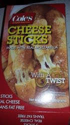 Review of Cole's Cheese Sticks with a Twist