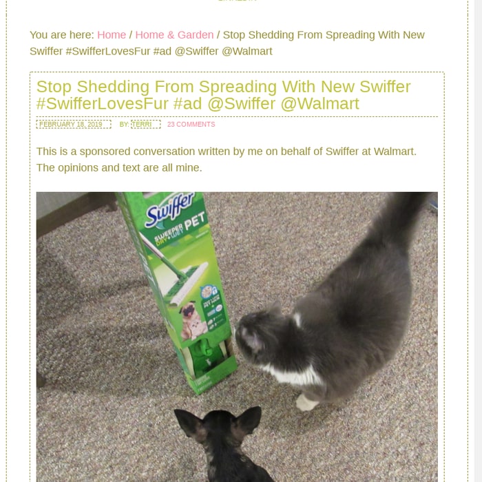 Stop Shedding From Spreading With New Swiffer #SwifferLovesFur #ad @Swiffer @Walmart – Shabby Chic Boho
