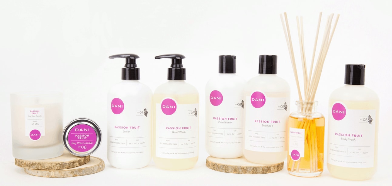 DANI Naturals All-Natural Beauty Brand Bath Products