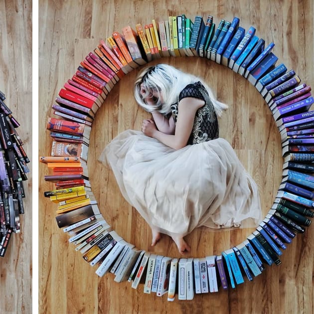 Book-Lover Turns Her Massive Library Into Art, And Her 90k Instagram Followers Approve