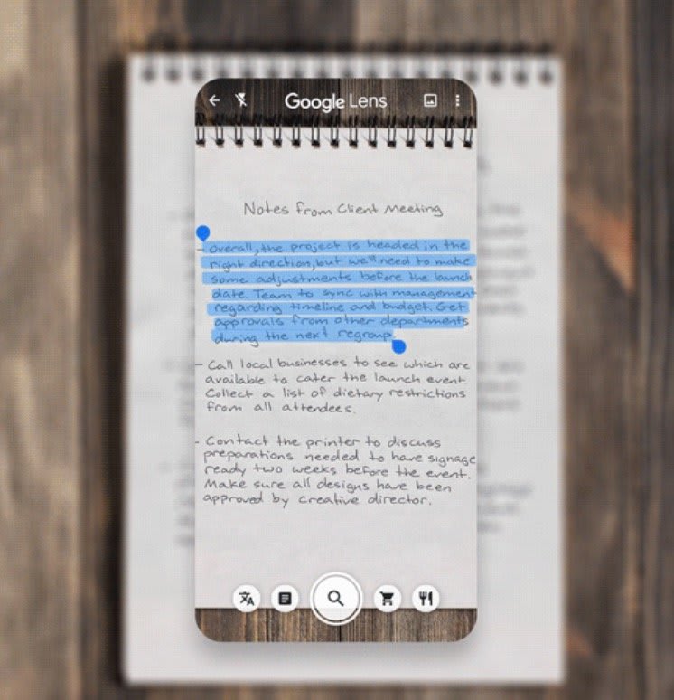 Google Lens can now copy and paste handwritten text from paper to PC