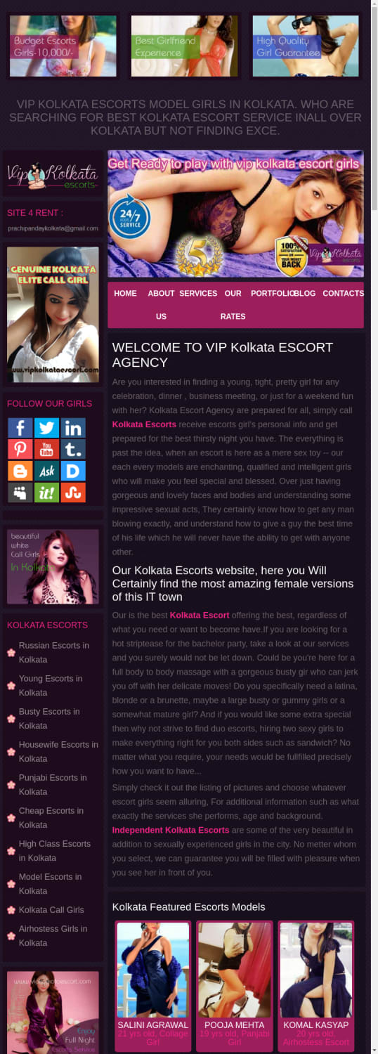 Kolkta Escorts VIP Call Girls Service in kolkata 24*7