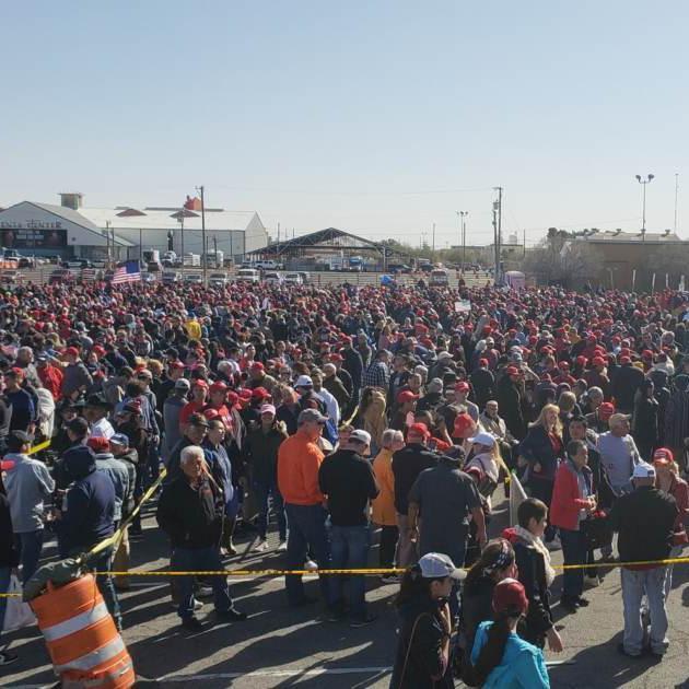 THOUSANDS OF SUPPORTERS Line Up to See Trump in El Paso - Hundreds Arrive 24 Hrs Early - 75,000 Request Tickets For 8,000 Seat Arena