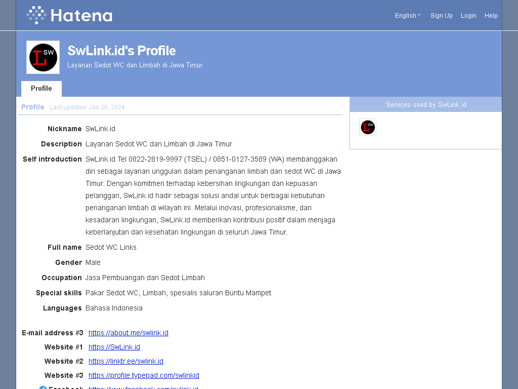 SwLink.id's Profile - Hatena