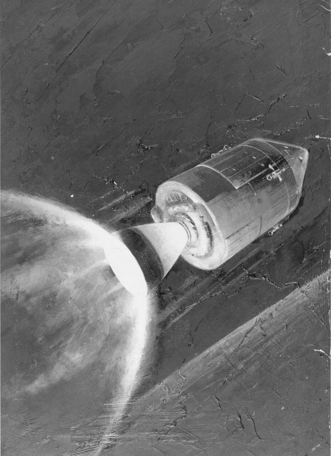 Apollo Service Module Engine Images Concept art of Apollo 4's 4-minute and 25-second burn of its service ...