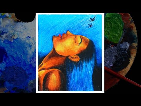 How to draw a abstract painting on art paper. Painting tutorial for beginners step by step abstract.