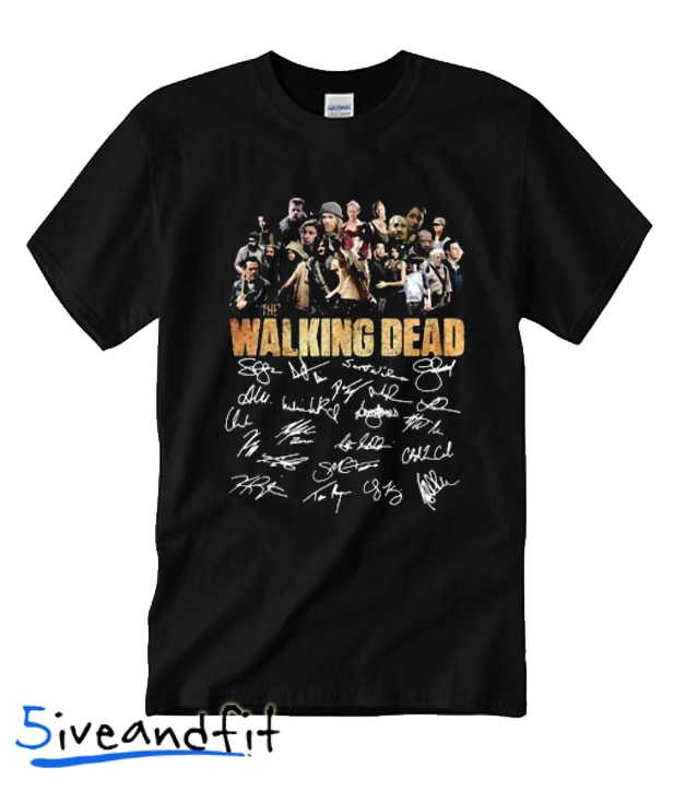 The Walking Dead All Character Signature T Shirt