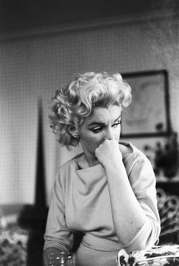 A more intimate photo of Marilyn that perfectly captures her vulnerability.